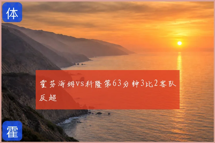霍芬海姆vs科隆第63分钟3比2客队反超